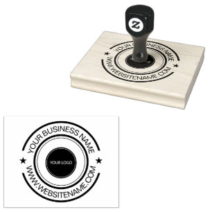 Ihr Geschäft-Logo und Text individuell Gummistempel