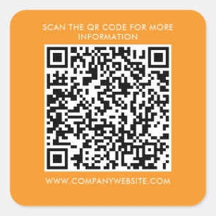 Ihr Geschäfts-QR-Code für Marketing und Werbung Quadratischer Aufkleber