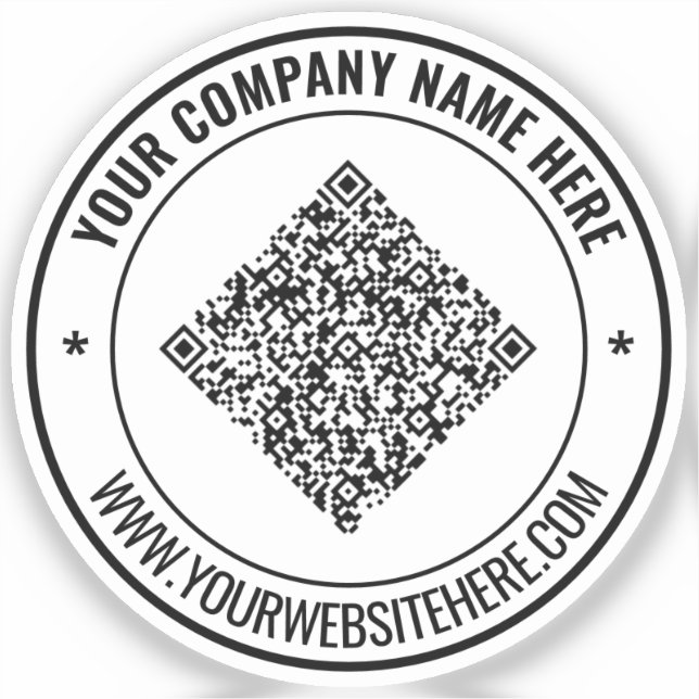 Ihr Geschäfts-QR-Code Werbesticker Beispiel Aufkleber (Vorderseite)
