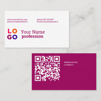 Ihr Geschäftslogo Benutzerdefinierter QrCode Weinr Visitenkarte