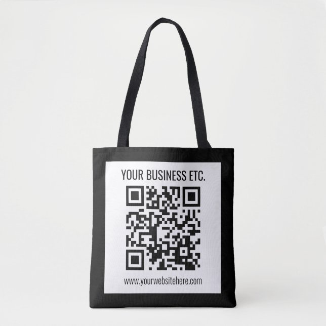 Ihr Geschäftsname & editierbarer QR-Code (Vorderseite)