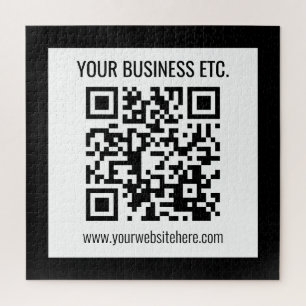 Ihr Geschäftsname & editierbarer QR-Code Puzzle