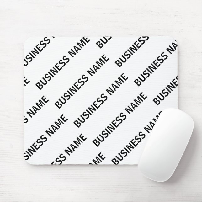 Ihr Geschäftsnamensmuster | Schwarz/Weiß Mousepad (Mit Mouse)