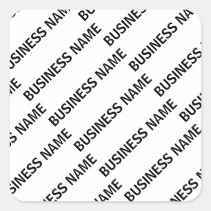 Ihr Geschäftsnamensmuster   Schwarz/Weiß Quadratischer Aufkleber
