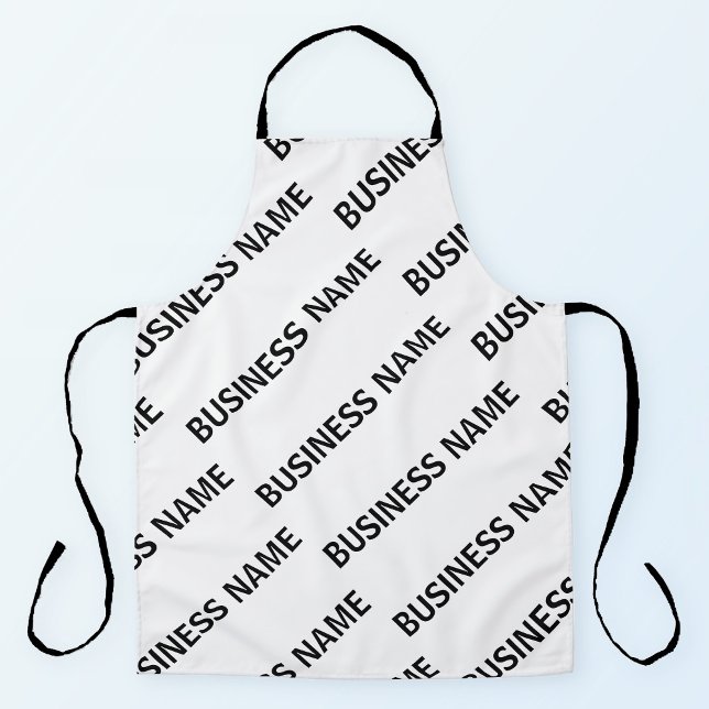 Ihr Geschäftsnamensmuster | Schwarz/Weiß Schürze (Von Creator hochgeladen)