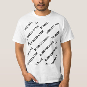 Ihr Geschäftsnamensmuster   Schwarz/Weiß T-Shirt