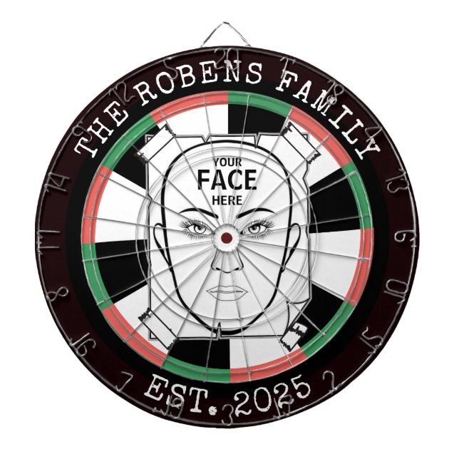 Ihr Gesicht Hier Dartboard Dartscheibe (vorne)