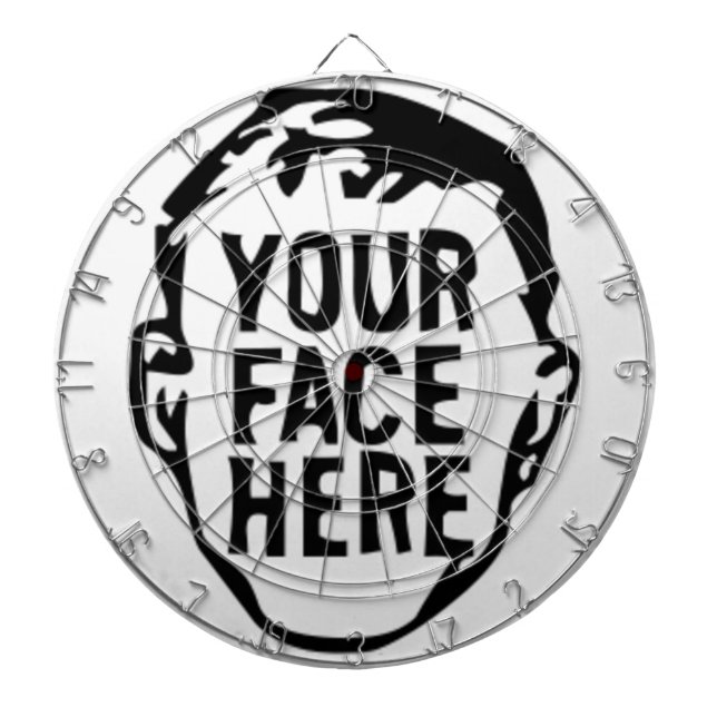 Ihr Gesicht hier Dartboard Dartscheibe (vorne)
