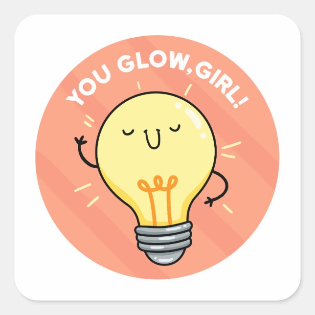 Ihr Glow Girl Electril Pun Sticker (Vorderseite)