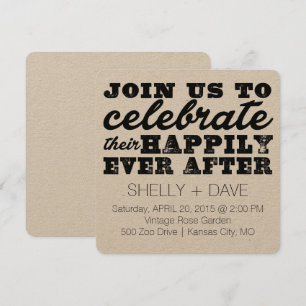 Ihr Glück nach der Hochzeitsfeier Einladung