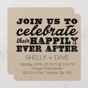 Ihr Glück nach Hochzeitsempfang Einladung