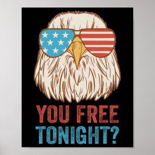 Ihr Gratis-Adlerschläfer USA 4. Juli Party Poster