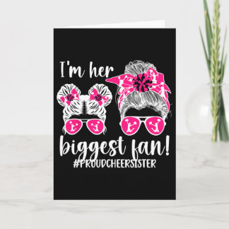 Ihr größter Fan Stolz Cheer Schwester einer Cheerl Karte