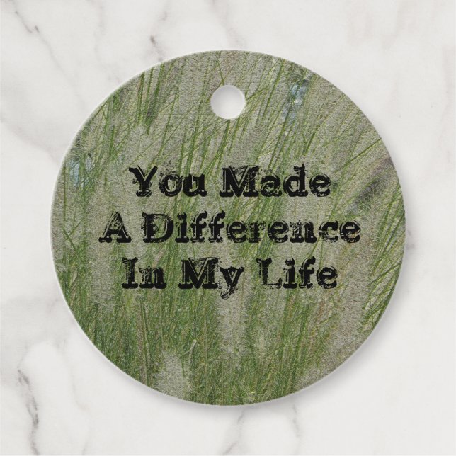 Ihr habt den Unterschied zwischen Wüstengras gemac Geschenkanhänger (Vorderseite)