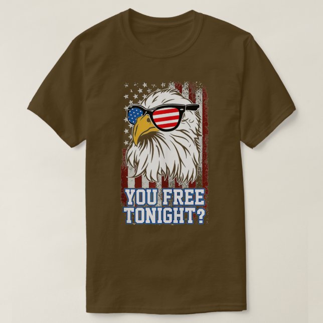 Ihr habt die amerikanische Flagge des Adlers frei T-Shirt (Design vorne)