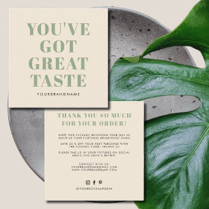 Ihr habt vielen Dank got Quadratische Visitenkarte