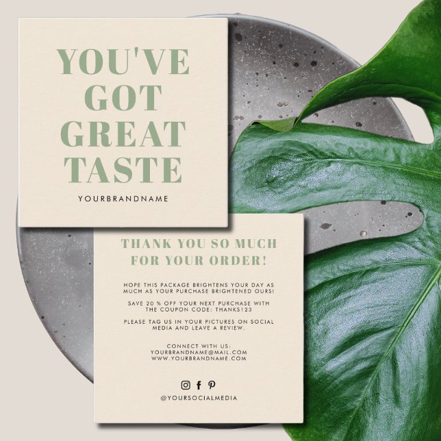 Ihr habt vielen Dank got Quadratische Visitenkarte (Von Creator hochgeladen)