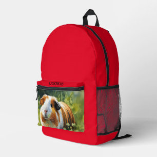 Ihr Haustier-Foto Rot Bedruckter Rucksack