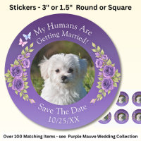 Ihr Haustier Foto, Save the Date, Lila Mauve Blume