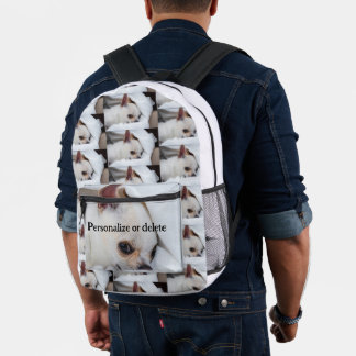 Ihr Haustier Hund Welpe benutzerdefinierte Foto ch Bedruckter Rucksack