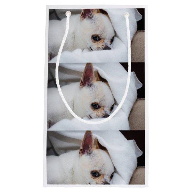 Ihr Haustier Hund Welpe benutzerdefinierte Foto ch Kleine Geschenktüte (Vorderseite)