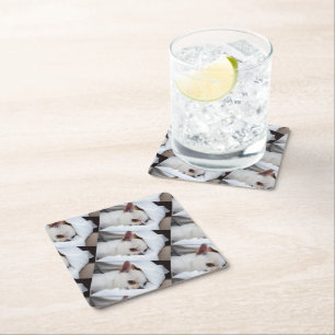 Ihr Haustier Hund Welpe benutzerdefinierte Foto ch Rechteckiger Pappuntersetzer