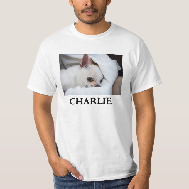 Ihr Haustier Hund Welpe benutzerdefinierte Foto ch T-Shirt (Vorderseite)