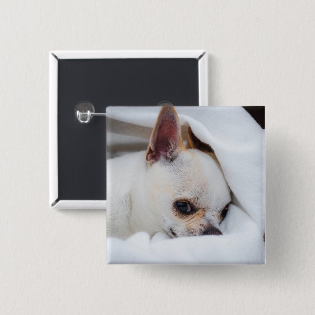 Ihr Haustier Hund Welpe Foto chihuahua Button (Vorne & Hinten)