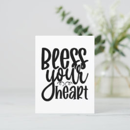 Ihr Herz segnen Feiertagspostkarte
