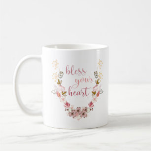 Ihr Herz segnen (rosa Blume) Kaffeetasse