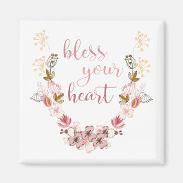 Ihr Herz segnen (rosa Blume) Magnet