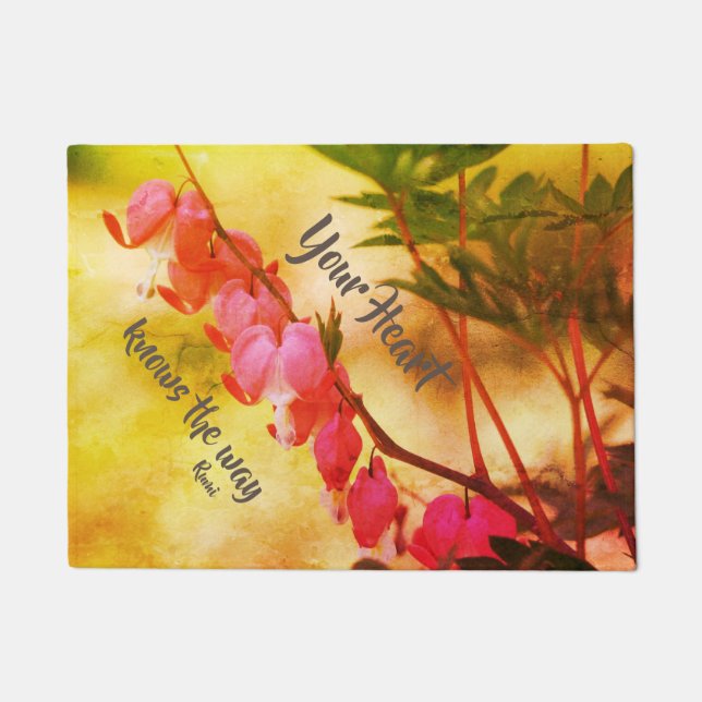 Ihr Herz weiß blutende Herzen Inspiration Fußmatte (Vorderseite)