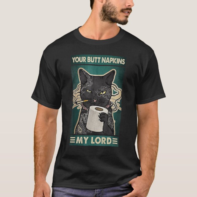 Ihr Hintern Napkins Mein Herr Black Cat Tattoos Ar T-Shirt (Vorderseite)