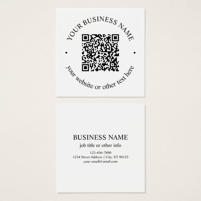 Ihr hochgeladener QR-Code Plus bearbeitbarer Circl (Vorne & Hinten)