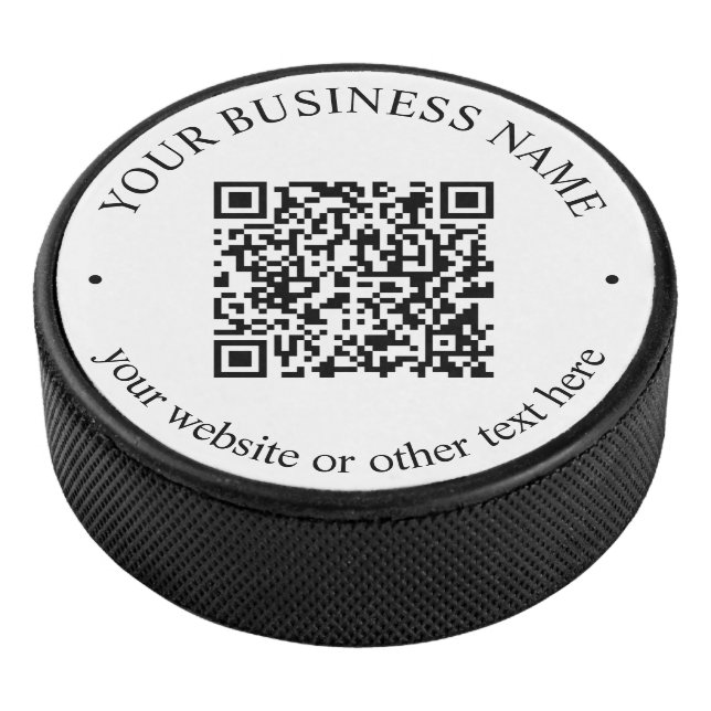 Ihr hochgeladener QR-Code Plus bearbeitbarer Circl Eishockey Puck (3/4)