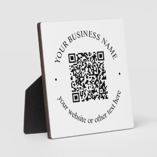 Ihr hochgeladener QR-Code Plus bearbeitbarer Circl Fotoplatte