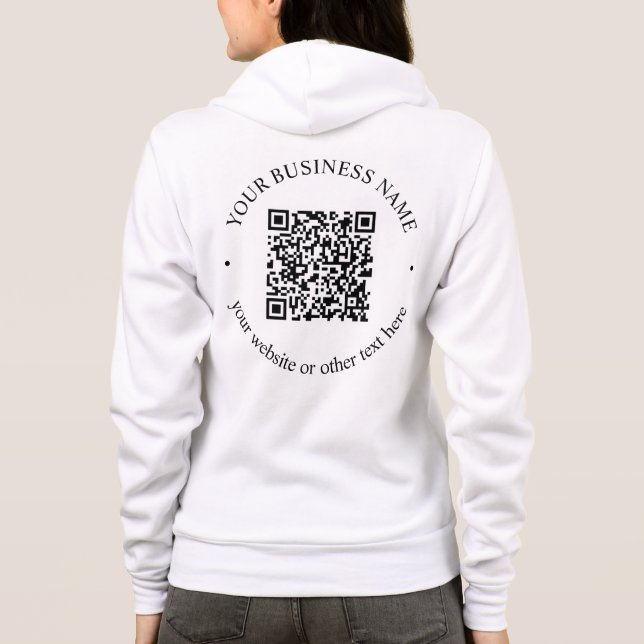 Ihr hochgeladener QR-Code Plus bearbeitbarer Circl Hoodie (Rückseite)
