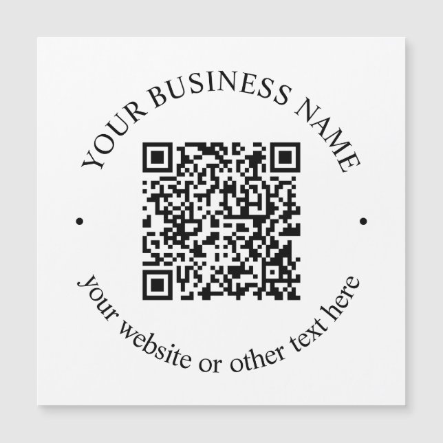 Ihr hochgeladener QR-Code Plus bearbeitbarer Circl Magnetkarte (Vorderseite)