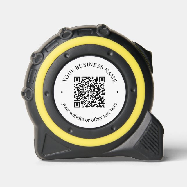 Ihr hochgeladener QR-Code Plus bearbeitbarer Circl Maßband (Vorderseite)