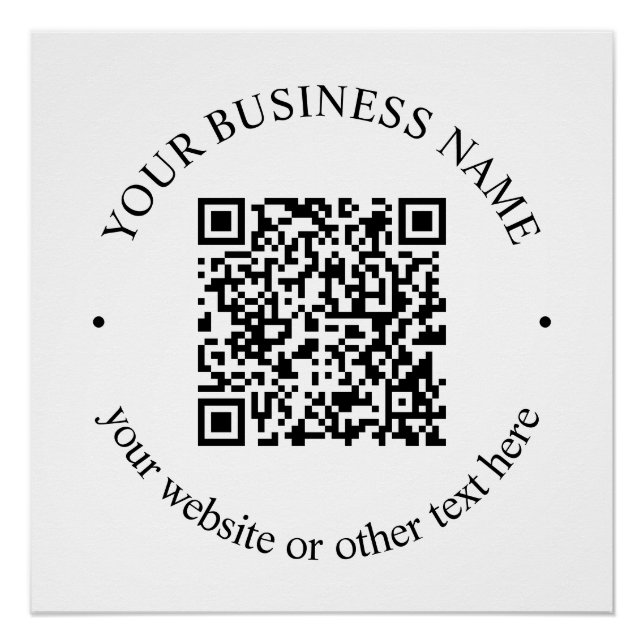 Ihr hochgeladener QR-Code Plus bearbeitbarer Circl Poster (Vorderseite)
