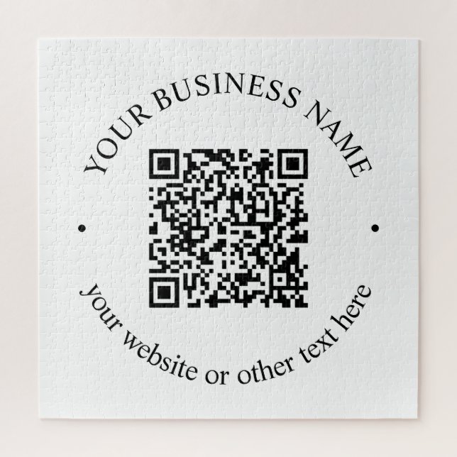 Ihr hochgeladener QR-Code Plus bearbeitbarer Circl Puzzle (Vertikal)