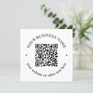 Ihr hochgeladener QR-Code plus editierbarer kreisf Dankeskarte