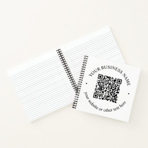 Ihr hochgeladener QR-Code plus editierbarer kreisf Notizbuch