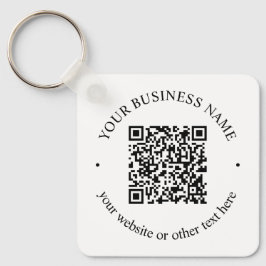 Ihr hochgeladener QR-Code plus editierbarer kreisf Schlüsselanhänger
