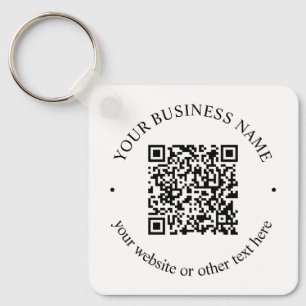 Ihr hochgeladener QR-Code plus editierbarer kreisf Schlüsselanhänger
