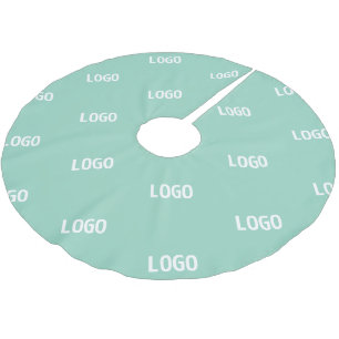Ihr hochgeladenes Bild oder Logo gekachelt   Hell- Polyester Weihnachtsbaumdecke