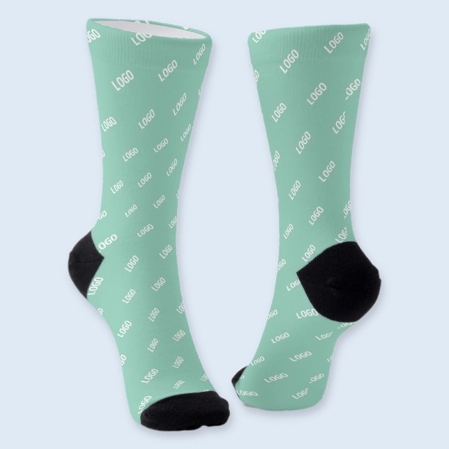 Ihr hochgeladenes Bild oder Logo gekachelt | Hell- Socken (Von Creator hochgeladen)