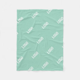 Ihr hochgeladenes Bild oder Logo | Helles Aquamari Fleecedecke