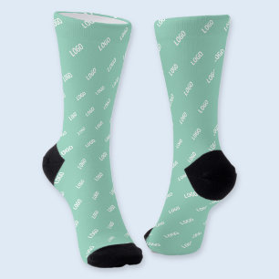 Ihr hochgeladenes Bild oder Logo   Helles Aquamari Socken