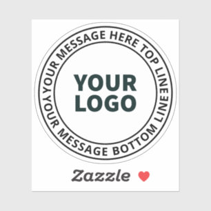 Ihr hochgeladenes Logo + bearbeitbarer Rundschreib Aufkleber